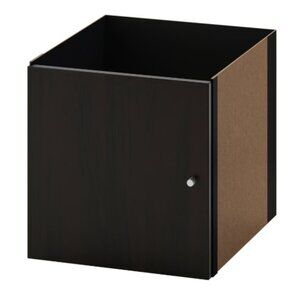 Ikea Kallax Black-Brown 33 x 33cm Storage Shelf Insert w/door 602.781.70  14729